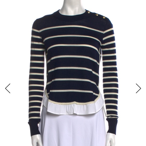 Veronica Beard Sweaters - Veronica Beard
Merino Wool Striped Sweatshirt
